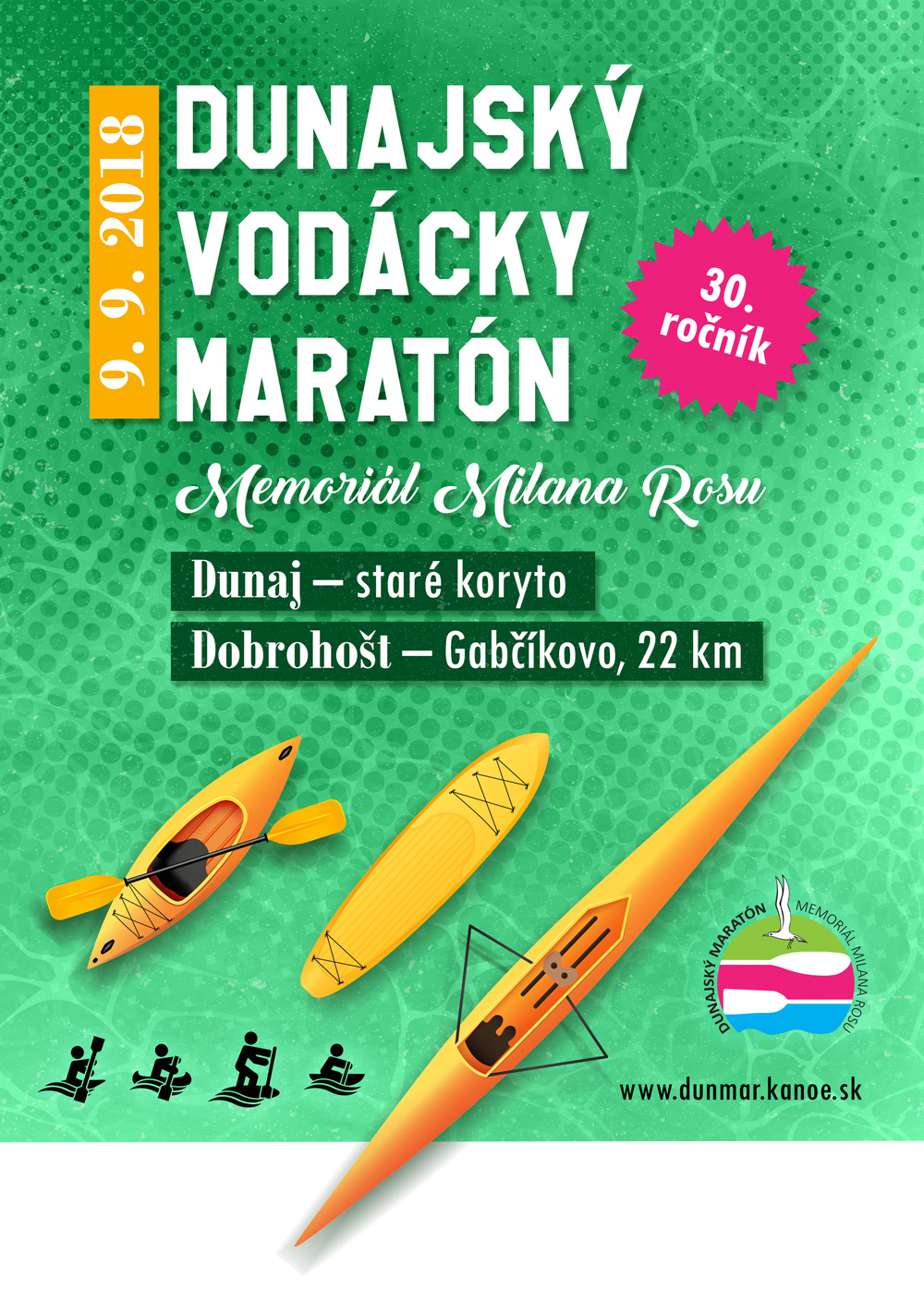Pozvánka na 30. ročník Dunajského vodáckeho maratónu