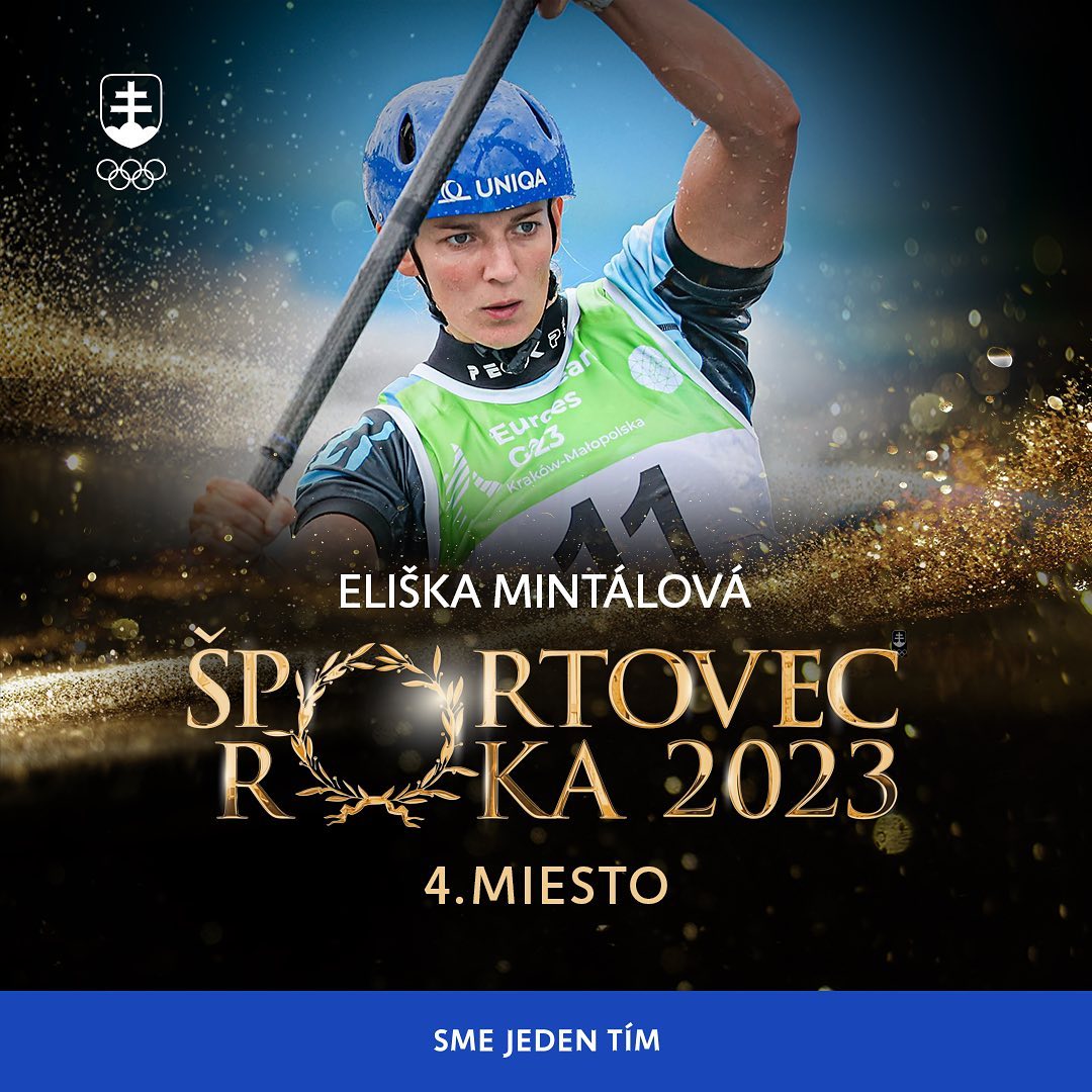 Kajakárka ELIŠKA MINTÁLOVÁ štvrtá v ankete Športovec roka 2023