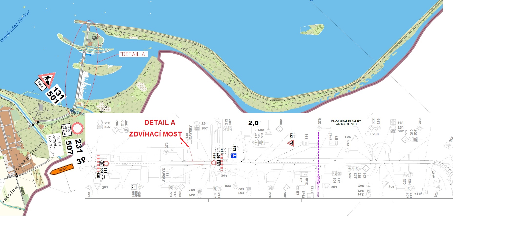 Uzávierka cesty na SVD ČUNOVO dňa 25.5.2021 od 8:00 do 16:00